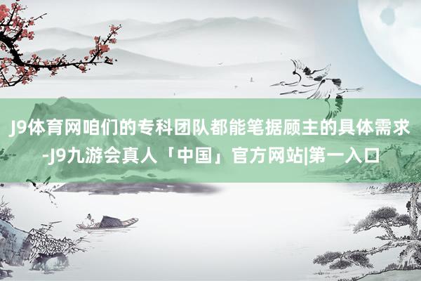 J9体育网咱们的专科团队都能笔据顾主的具体需求-J9九游会真人「中国」官方网站|第一入口