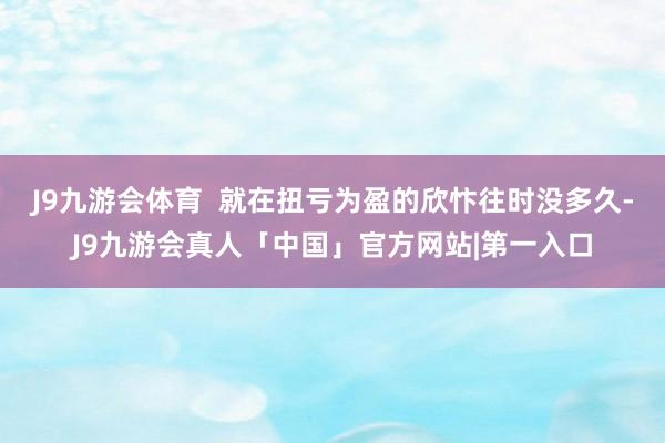J9九游会体育  就在扭亏为盈的欣忭往时没多久-J9九游会真人「中国」官方网站|第一入口