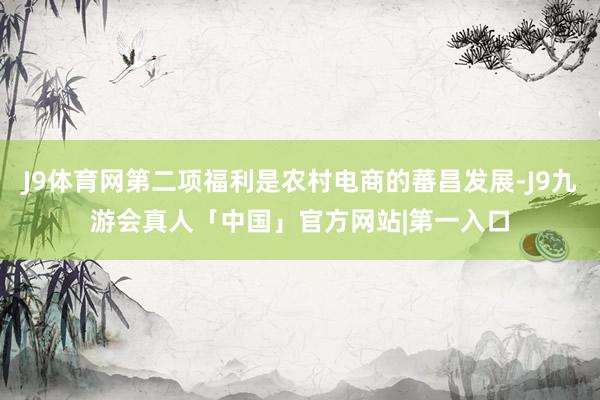 J9体育网第二项福利是农村电商的蕃昌发展-J9九游会真人「中国」官方网站|第一入口